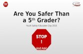 Are You Safer Than a 5 th Grader? Youth Safety Education Day 2015 STOP! And Ask!