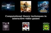 Computational theory techniques in interactive video games.