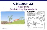 Chapter 22 Measuring Evolution of Populations Populations & Gene Pools  Concepts  a population is a localized group of interbreeding individuals