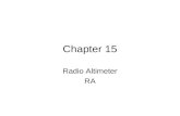 Chapter 15 Radio Altimeter RA. Radar Altimeter Overview The radar altimeter measures absolute altitude, the altitude the aircraft is above the ground,