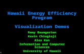 (1) Hawaii Energy Efficiency Program Visualization Demos Remy Baumgarten Kevin Chiogioji Alex Kan Information and Computer Sciences University of Hawaii.