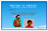 Welcome to Seminar HW215 Models of Health and Wellness Unit 8 Health and Wellness Models: Multi-Cultural Factors.