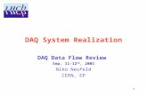 1 DAQ System Realization DAQ Data Flow Review Sep. 11-12 th, 2001 Niko Neufeld CERN, EP.