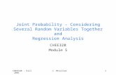 CHEE320 - Fall 2001J. McLellan1 Joint Probability - Considering Several Random Variables Together and Regression Analysis CHEE320 Module 5.