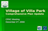 Village of Villa Park Comprehensive Plan Update CPAC Meeting December 2 nd, 2008.