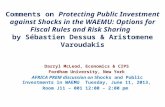 Comments on Protecting Public Investment against Shocks in the WAEMU: Options for Fiscal Rules and Risk Sharing by Sébastien Dessus & Aristomene Varoudakis.