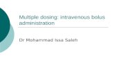Multiple dosing: intravenous bolus administration Dr Mohammad Issa Saleh.