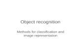 Object recognition Methods for classification and image representation.