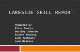 LAKESIDE GRILL REPORT Prepared by Alexa Gaudin Destiny Johnson Brooke Redding Zach Zambrano Juan Nolasco.