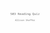 503 Reading Quiz Allison Shaffer. Table of Contents Slide 3 and 4 – History of Instructional Design Slide 5 and 6 – Definition of Instructional Design.