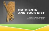 NUTRIENTS AND YOUR DIET GUEST LECTURE BY DR SHUBHANGI GUPTA (Ph.D.)