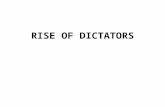 RISE OF DICTATORS. Warm Up (Interwar Years) 1.63 nations pledge to renounce war as national policy 2.What league turns out to be a great failure? 3.Policy.