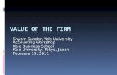 Shyam Sunder, Yale University Accounting Workshop Keio Business School Keio University, Tokyo, Japan February 19, 2011.