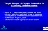 INDISA - NEORED Un Nuevo Concepto en Medicina Perinatal Target Ranges of Oxygen Saturation in Extremely Preterm Infants SUPPORT ( surfactant,positive pressure.