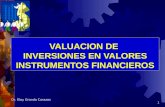 1 VALUACION DE INVERSIONES EN VALORES INSTRUMENTOS FINANCIEROS Dr. Eloy Granda Carazas.