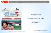 Aspectos Financieros del SISMED CPCC. Esther Castilla M. Aula virtual programa Elluminate.