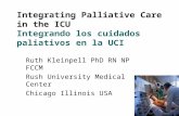 Integrating Palliative Care in the ICU Integrando los cuidados paliativos en la UCI Ruth Kleinpell PhD RN NP FCCM Rush University Medical Center Chicago.