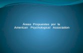 Áreas Propuestas por la American Psychological Association.