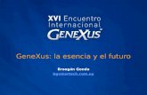GeneXus: la esencia y el futuro Breogán Gonda bgv@artech.com.uy.