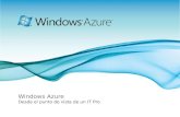 Windows Azure Desde el punto de vista de un IT Pro.