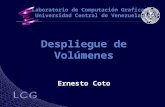Despliegue de Volúmenes Ernesto Coto Laboratorio de Computación Grafica Universidad Central de Venezuela.