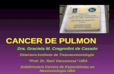 CANCER DE PULMON Dra. Graciela M. Cragnolini de Casado Directora Instituto de Tisioneumonología “Prof. Dr. Raúl Vaccarezza”-UBA Subdirectora Carrera de.