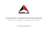 Fernando Agostinho Customer Experience Research SDLG LA Dealer Conference 2013.
