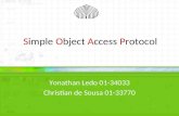 Simple Object Access Protocol Yonathan Ledo 01-34033 Christian de Sousa 01-33770.