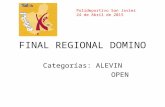FINAL REGIONAL DOMINO Categorías: ALEVIN OPEN Polideportivo San Javier 24 de Abril de 2015.