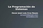 La Programación de Sistemas Oscar José Luis Cruz Reyes ocruz22@gmail.com ocruz@uv.mx.