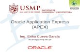 Oracle Application Express (APEX) Ing. Erika Cueva García mcuevag@usmp.edu.pe.