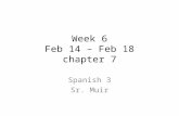Week 6 Feb 14 – Feb 18 chapter 7 Spanish 3 Sr. Muir.