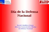 Día de la Defensa Nacional David Caballero Llanos Director General de la Oficina de Defensa Nacional.