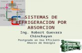 SISTEMAS DE REFRIGERACION POR ABSORCION Ing. Robert Guevara Chinchayan Postgrado en Uso Eficiente y Ahorro de Energia.