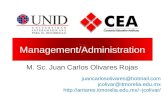 Management/Administration M. Sc. Juan Carlos Olivares Rojas juancarlosolivares@hotmail.com jcolivar@itmorelia.edu.mx jcolivar