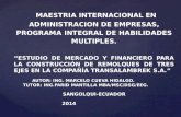 MAESTRIA INTERNACIONAL EN ADMINISTRACION DE EMPRESAS, PROGRAMA INTEGRAL DE HABILIDADES MULTIPLES. MAESTRIA INTERNACIONAL EN ADMINISTRACION DE EMPRESAS,