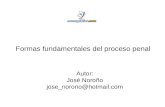 Formas fundamentales del proceso penal Autor: José Noroño jose_norono@hotmail.com.