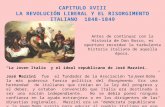 Antes de continuar con la Historia de Don Bosco, es oportuno recordar la turbulenta historia italiana de aquella época. “La Joven Italia” y el ideal republicano.