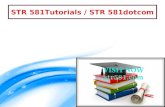 STR 581 professional tutor / STR 581dotcom