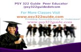 PSY 322 Guide  Peer Educator  /PSY322guidedotcom