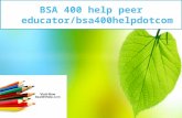 BSA 400 help peer educator/bsa400helpdotcom