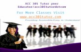 ACC 305 Tutor Peer Educator/acc305tutordotcom