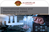 International Sales and Marketing in ABMS SWITZERLAND UNIVERSITY