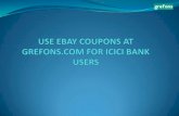 Ebay coupons for ICICI bank users