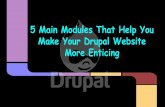 5 Main Modules That Help You Make Your Drupal Website More Enticing