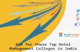 Aim for these Top Hotel Management Colleges in India