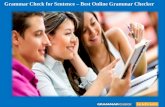 Grammar Check for Sentence – Best Online Grammar Checker