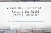 Moving Day Simplified Finding the Right Removal Companies