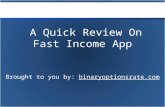 A Quick Review On Fast Income App