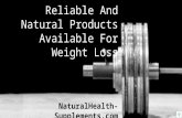 Reliable And Natural Products Available For Weight Loss